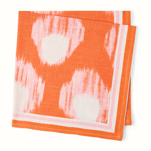 Peter Dunham + Hudson Grace Orange Bukhara Printed Napkin