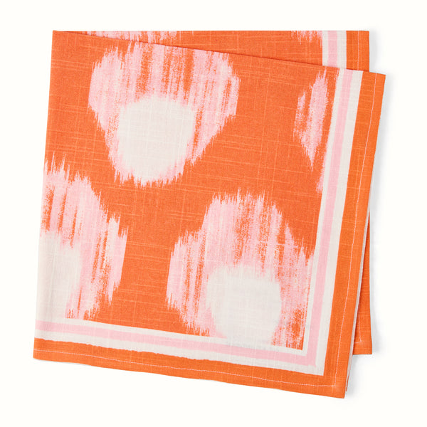 Peter Dunham + Hudson Grace Orange Bukhara Printed Napkin