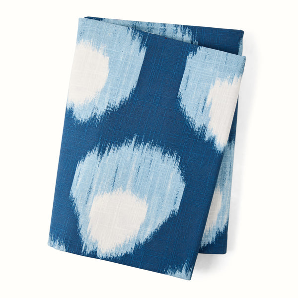 Peter Dunham + Hudson Grace Blue Bukhara Ikat Printed Tablecloth