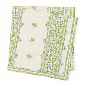 Peter Dunham + Hudson Grace Green Fez Stripe Printed Napkin