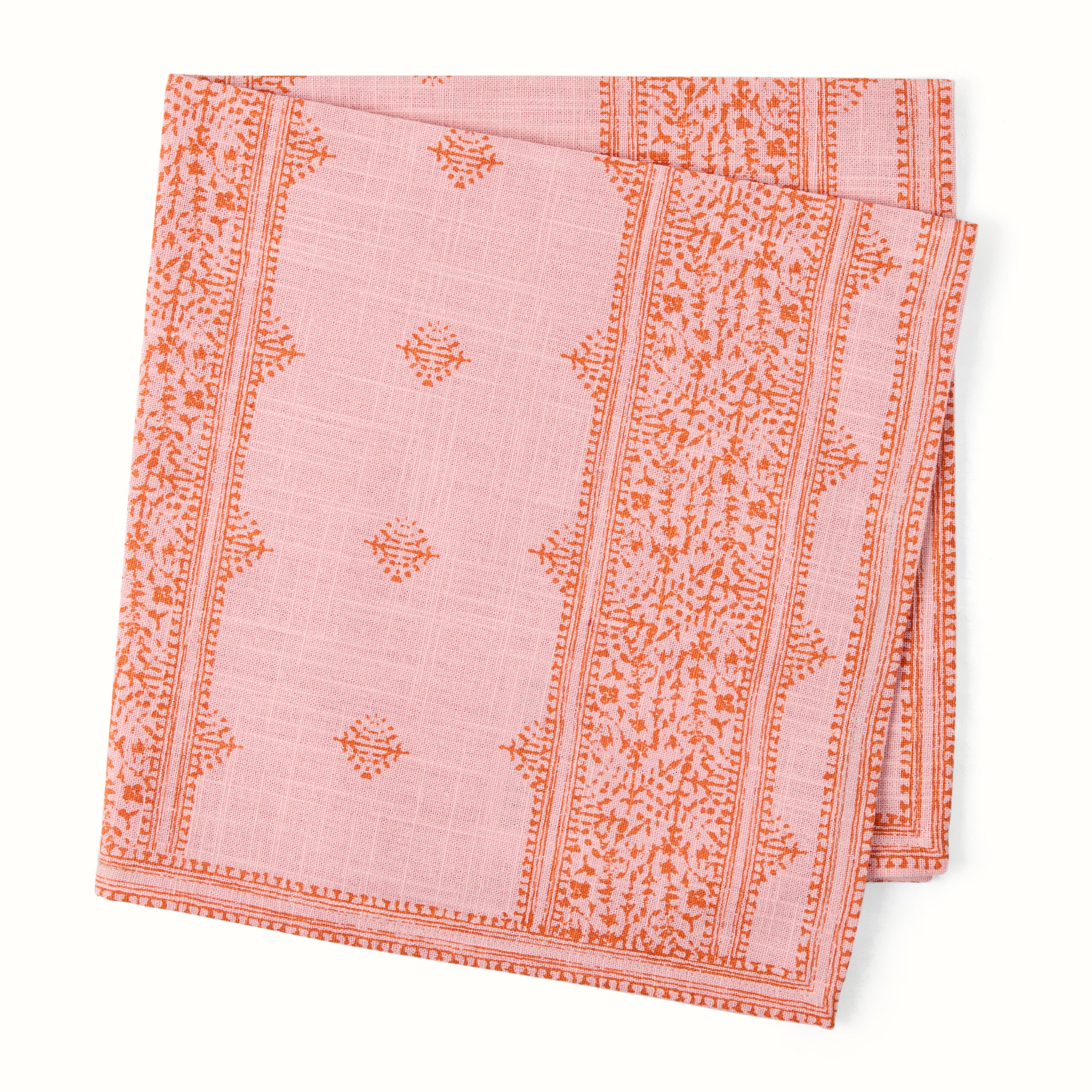 Peter Dunham + Hudson Grace Pink Fez Stripe Printed Napkin