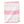 Runner with white base, pink stripe borders, and repeating ornate motif print