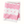Pink stripe and medallion printed tablecloth with white fabric