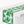 Green leaf-printed runner with pale blue base and stitched border