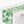 Green fig leaf printed runner with green border and angled corner