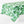Leaf-printed tablecloth with pale blue base and green botanical pattern