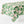 Pink tablecloth with green fig leaf print
