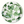 White salad plate with circular hand-painted green foliage pattern