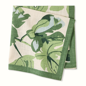 Peter Dunham + Hudson Grace Fig Leaf Natural Printed Napkin