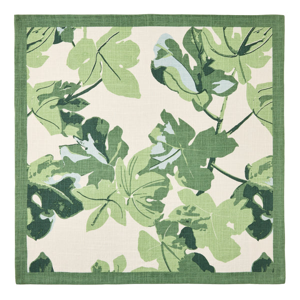 Peter Dunham + Hudson Grace Fig Leaf Natural Printed Napkin