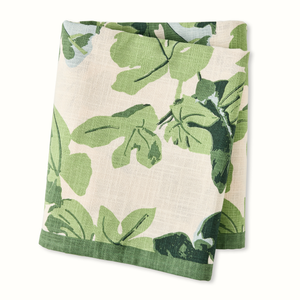 Peter Dunham + Hudson Grace Fig Leaf Natural Printed Tablecloth