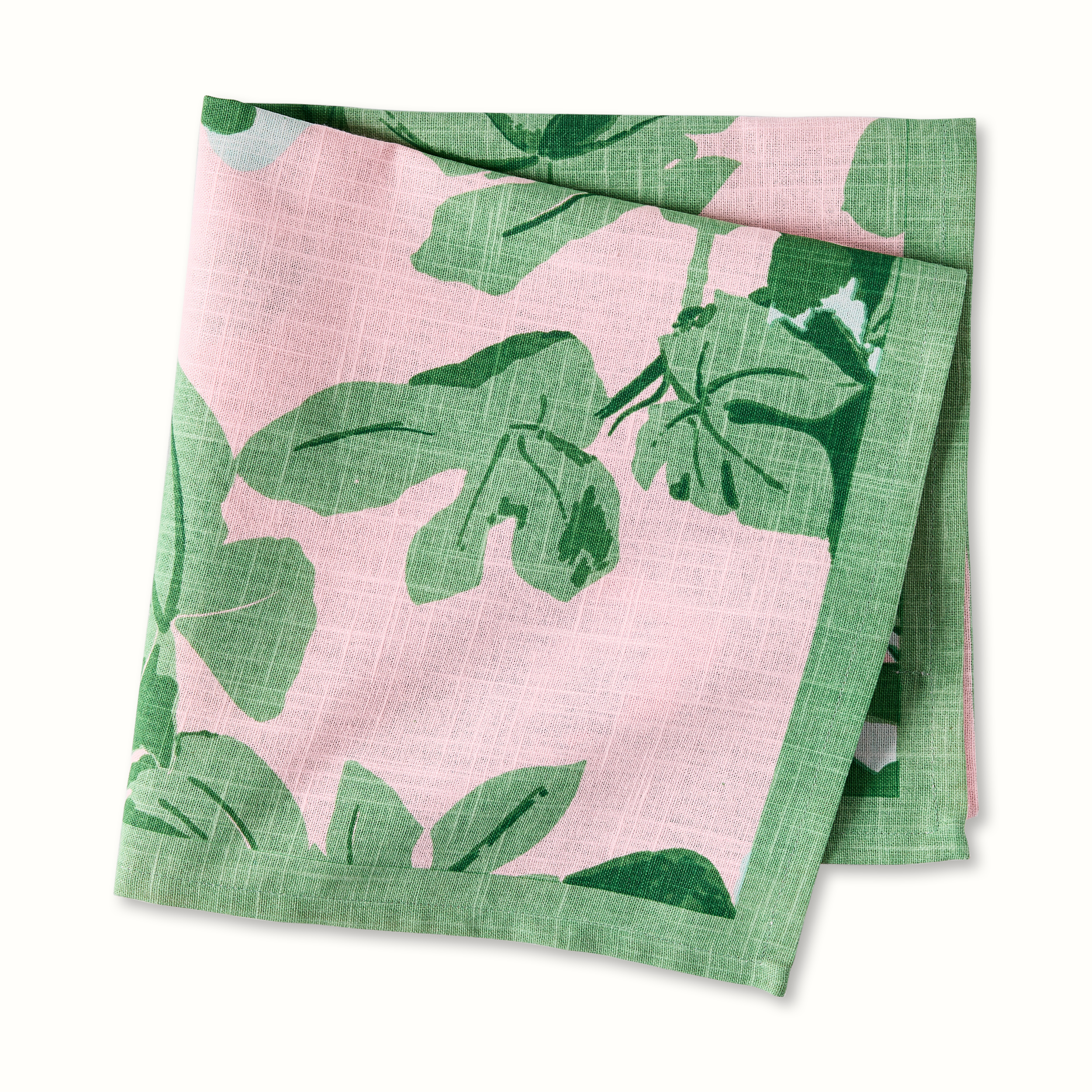 Peter Dunham + Hudson Grace Green Fig Printed Pale Pink Napkin