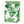 Fig leaf printed table runner, white ground with green leaf pattern, folded view.
