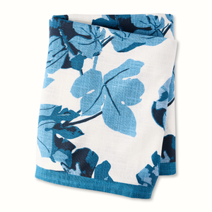 Pre-Order Peter Dunham + Hudson Grace Blue Fig Leaf Printed Tablecloth
