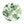 White salad plate with hand-painted green leaf and fig branch pattern