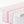 Pink stripe printed runner with patterned border and corner detail