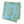 Blue napkin set with green paisley print and stitched border, folded