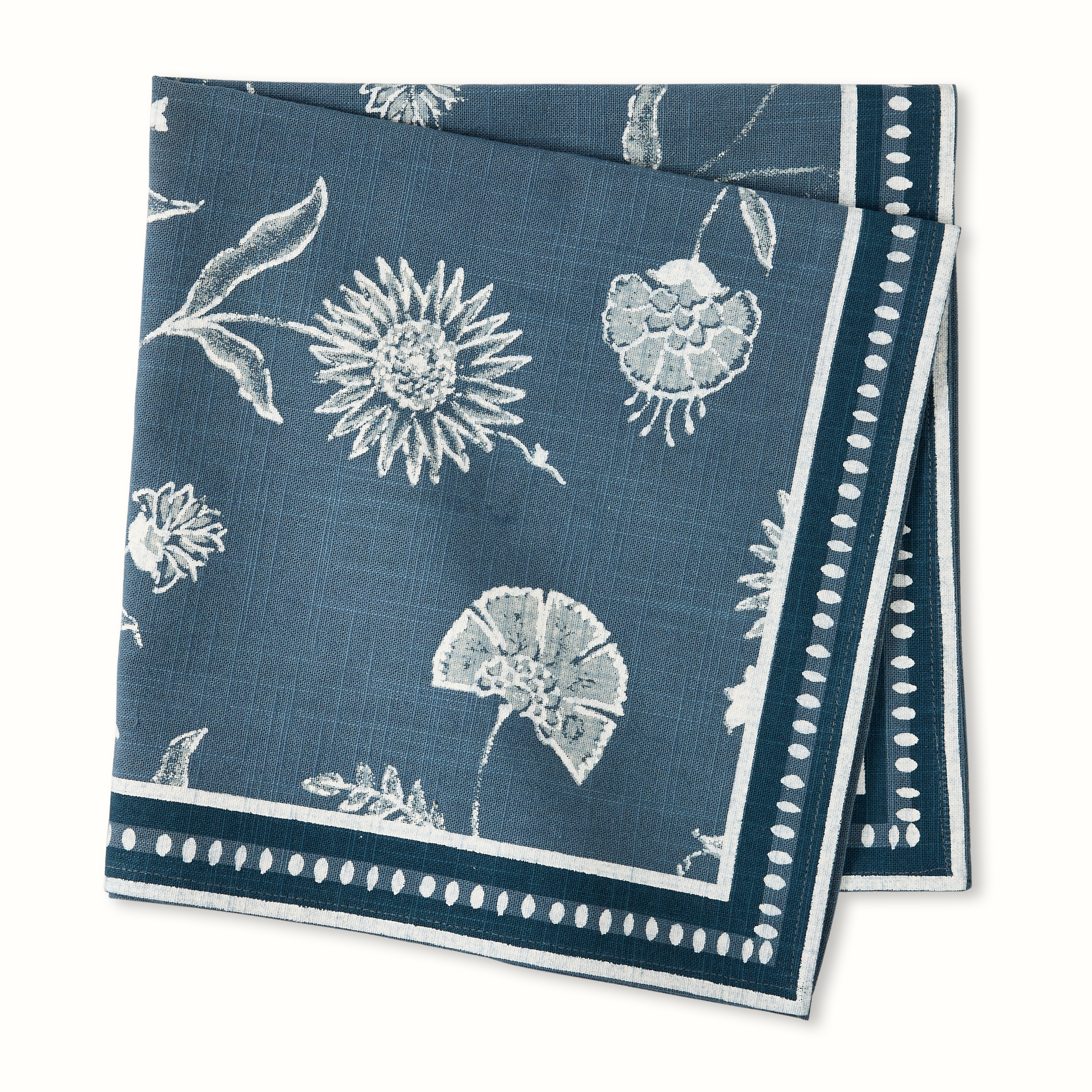 Peter Dunham + Hudson Grace Indigo Blue Indian Chintz Printed Napkin