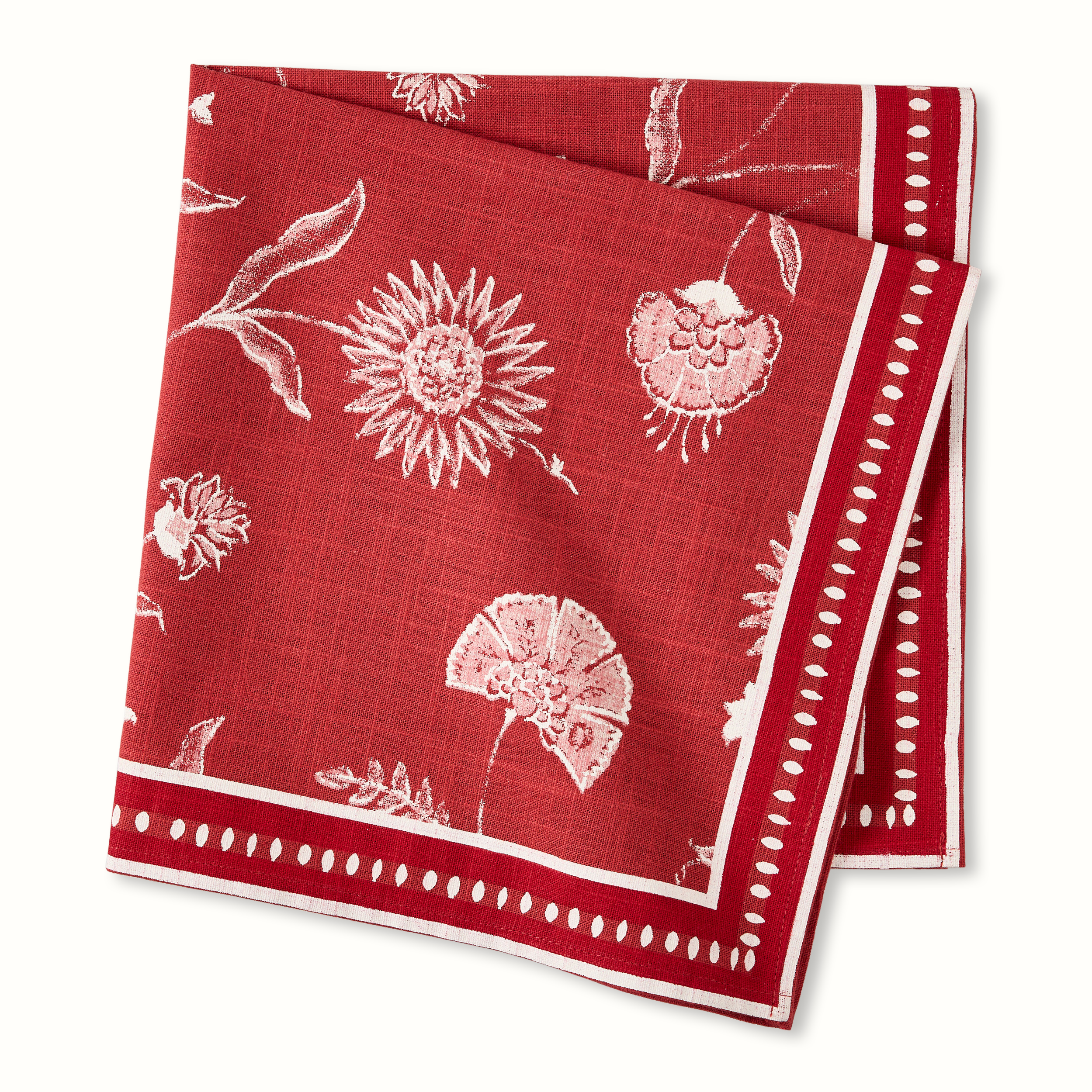 Peter Dunham + Hudson Grace Red Indian Chintz Printed Napkin