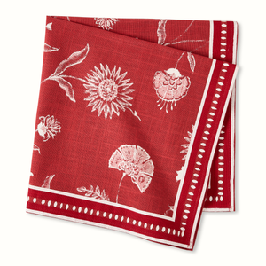 Peter Dunham + Hudson Grace Red Indian Chintz Printed Napkin