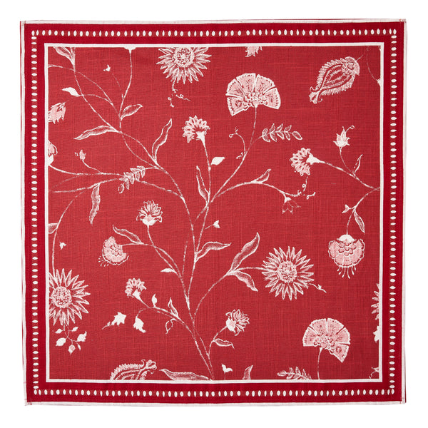 Peter Dunham + Hudson Grace Red Indian Chintz Printed Napkin