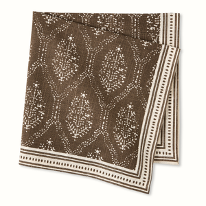 Peter Dunham + Hudson Grace Jaali Chocolate Brown Printed Napkin