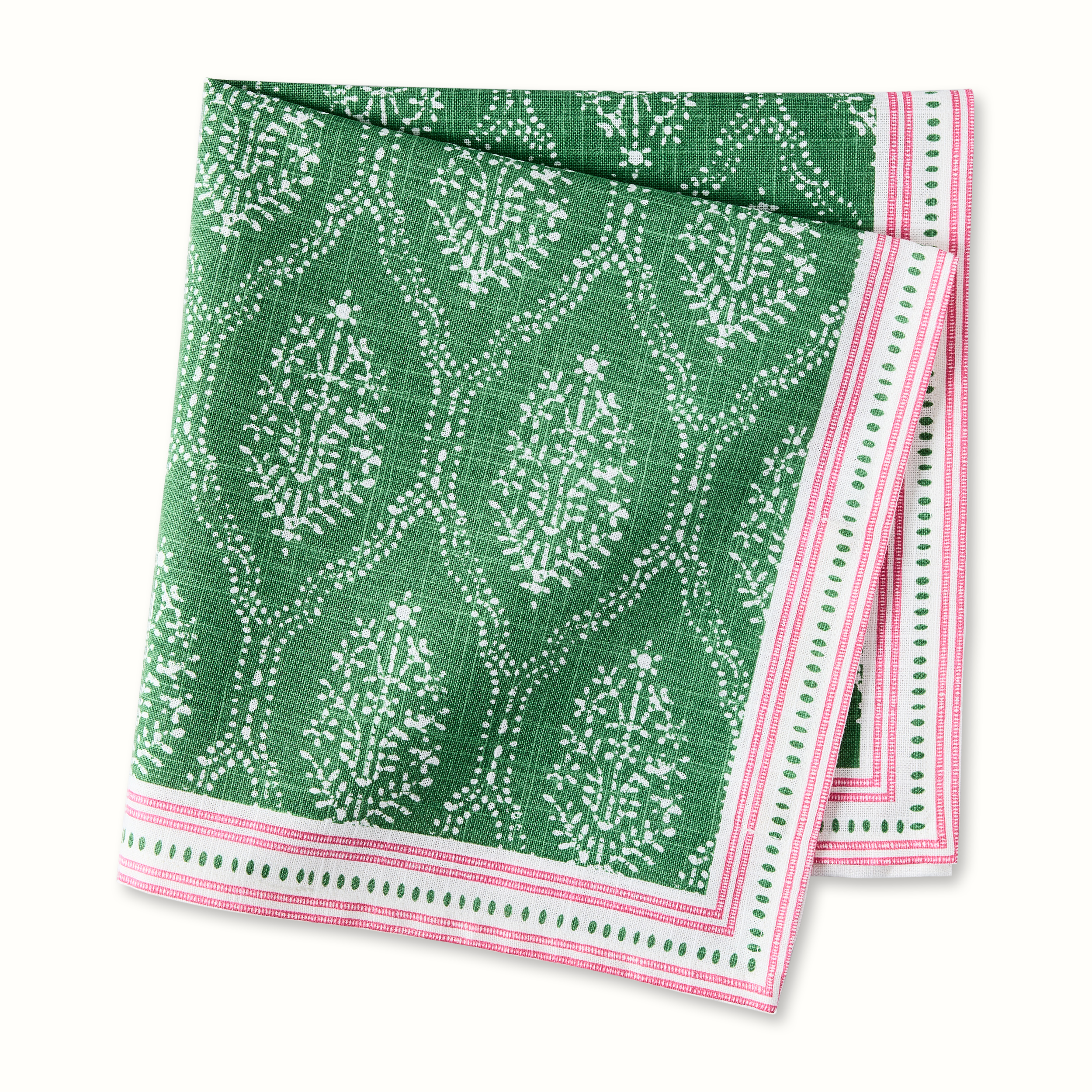 Peter Dunham + Hudson Grace Green Jaali Printed Napkin