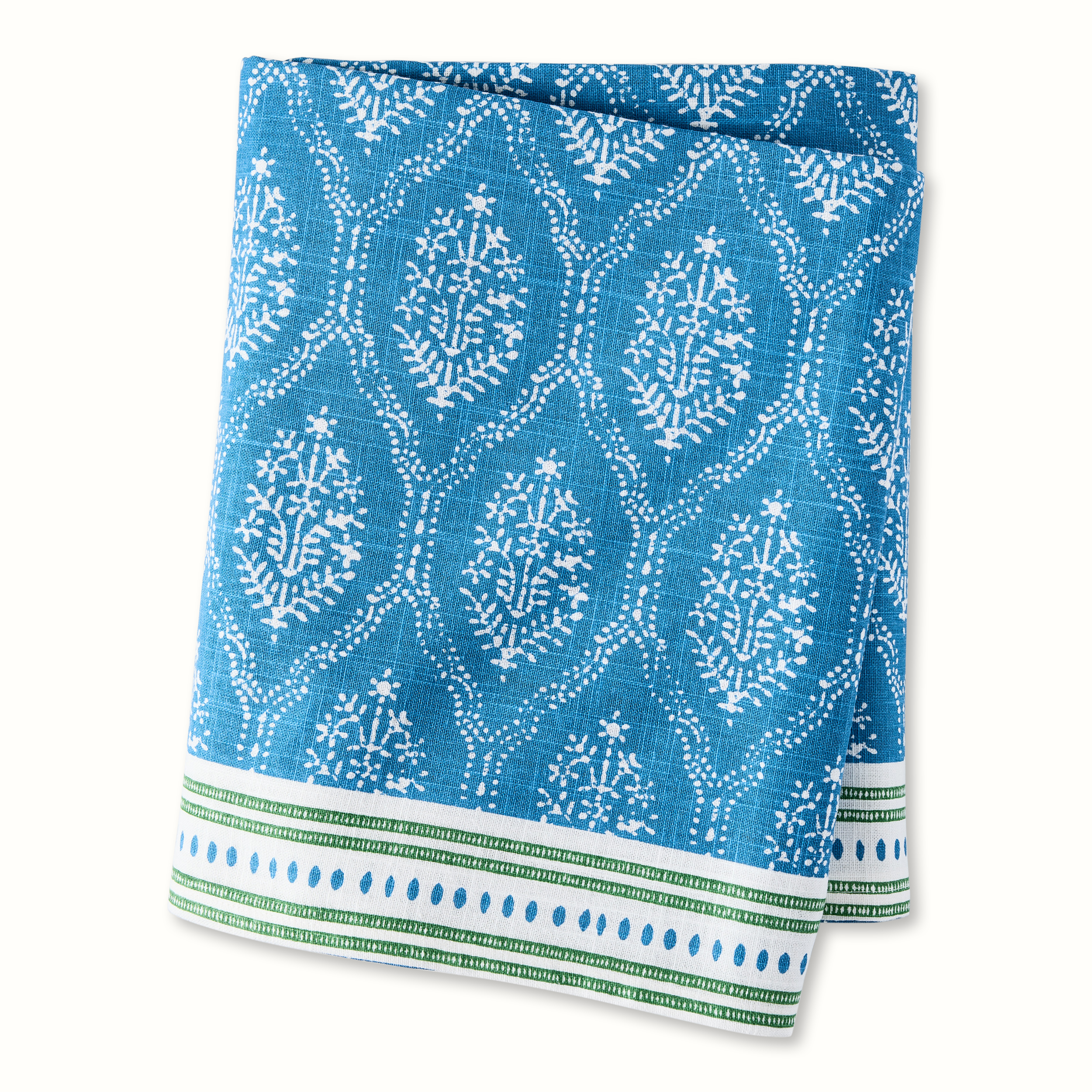 Peter Dunham + Hudson Grace Blue Jaali Printed Tablecloth