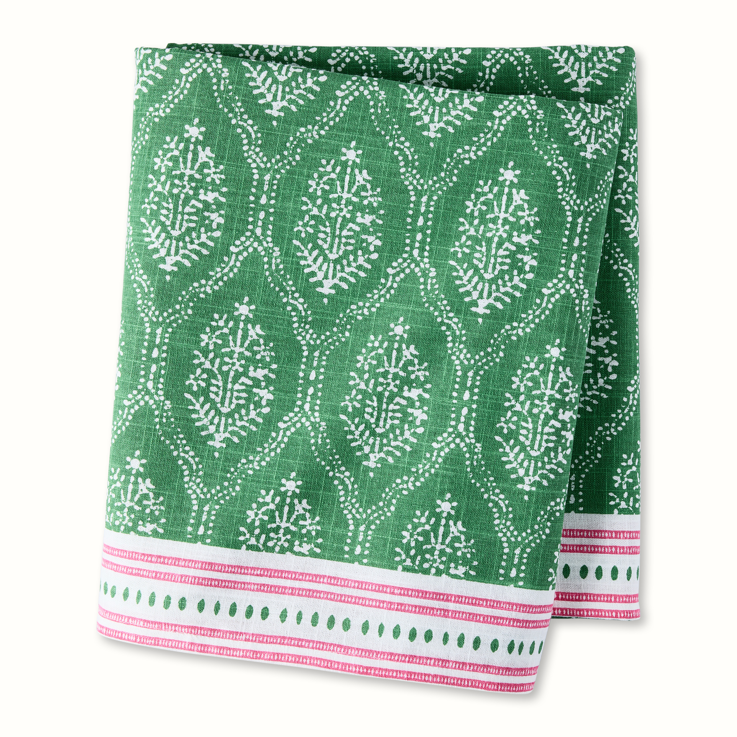 Pre-Order Peter Dunham + Hudson Grace Green Jaali Printed Tablecloth