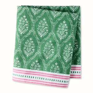 Pre-Order Peter Dunham + Hudson Grace Green Jaali Printed Tablecloth