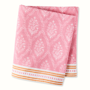Pre-Order Peter Dunham + Hudson Grace Pink Jaali Printed Tablecloth