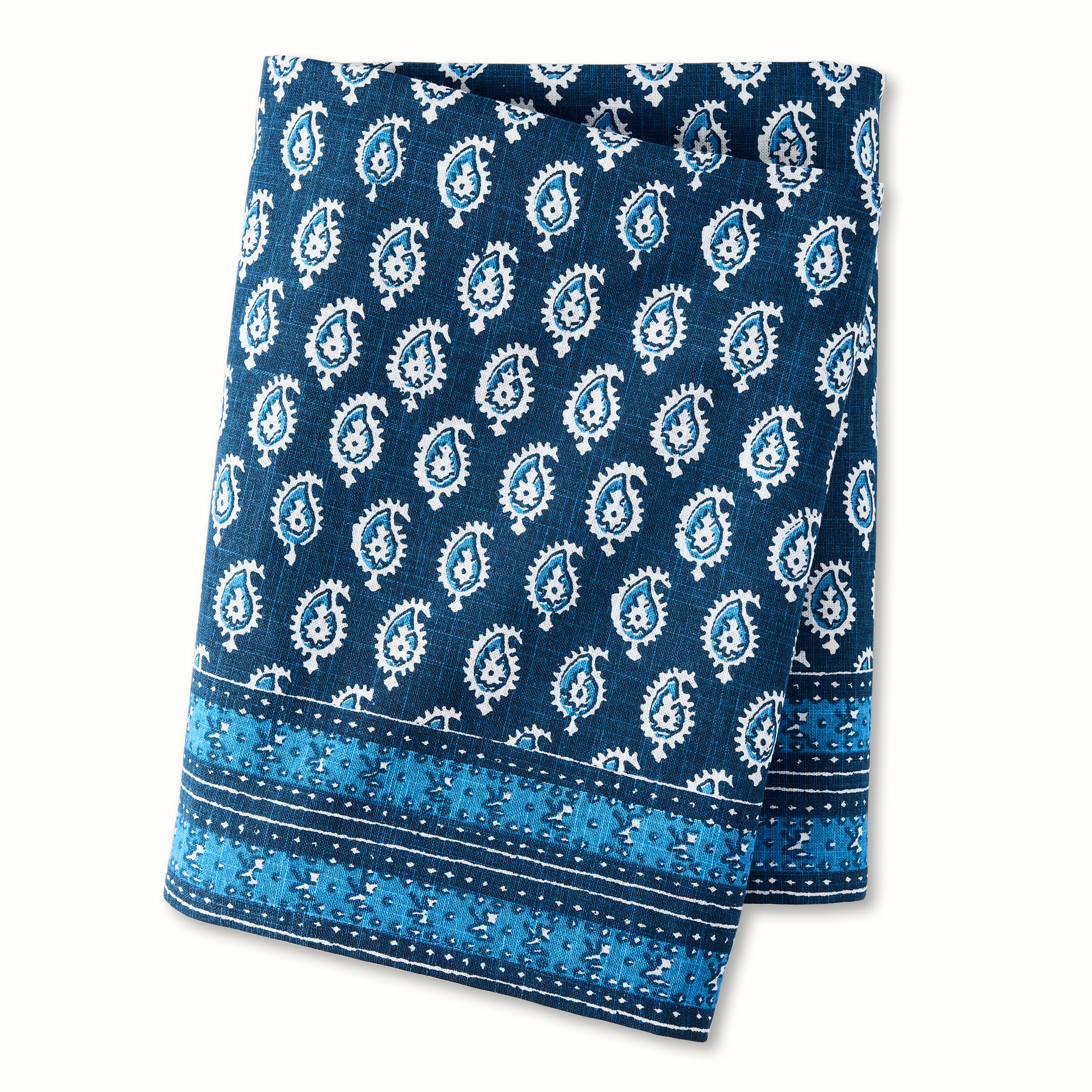 Peter Dunham + Hudson Grace Blue Janpath Printed Tablecloth
