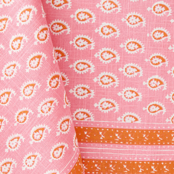 Peter Dunham + Hudson Grace Pink Janpath Printed Tablecloth