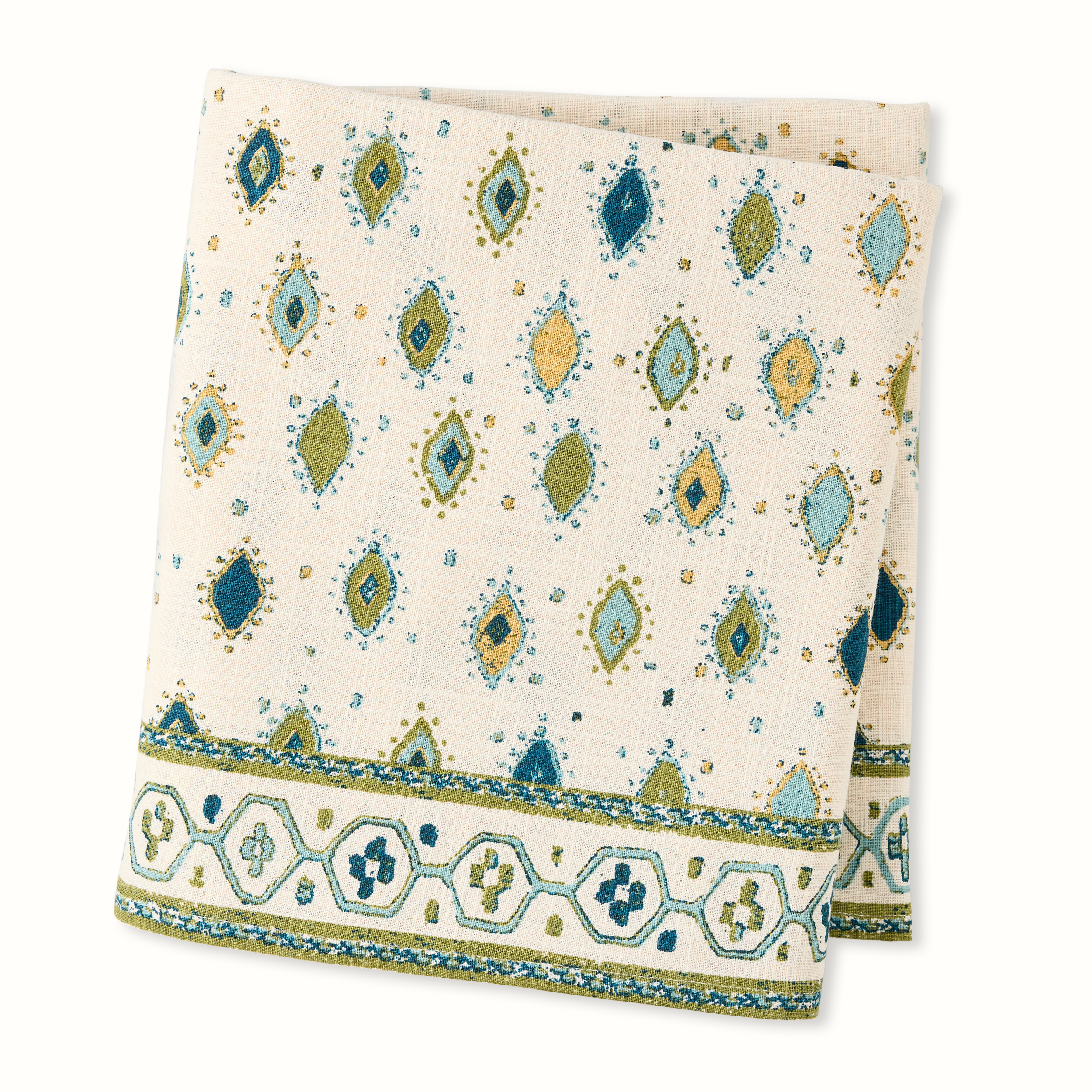 Peter Dunham + Hudson Grace Green Oona Printed Tablecloth