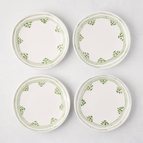 Peter Dunham + Hudson Grace Green Fez Painted Border Appetizer Plate