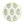Olive green and white jaali salad plate with centered botanical motif and gold rim
