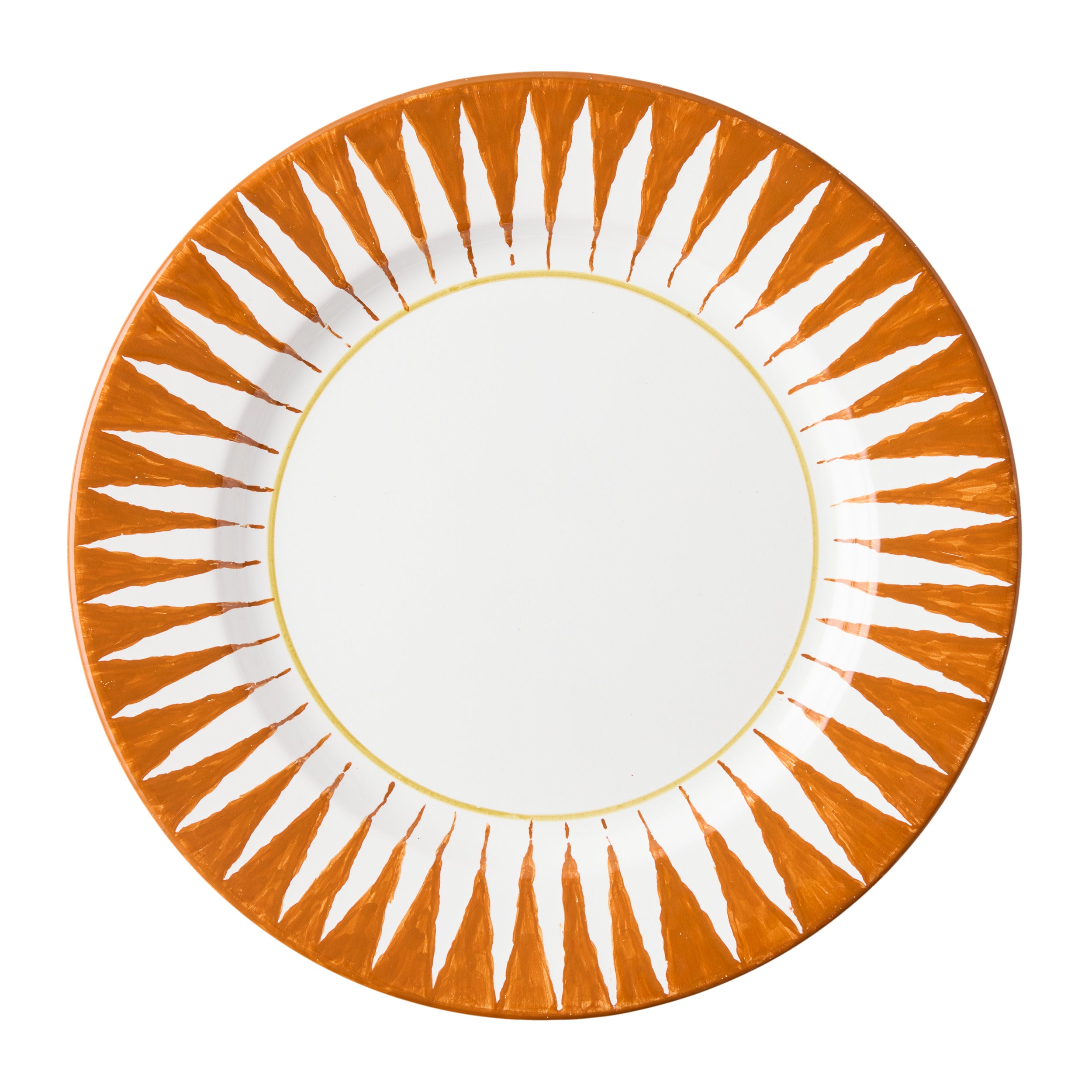 Peter Dunham + Hudson Grace Spice Orange Sunburst Dinner Plate
