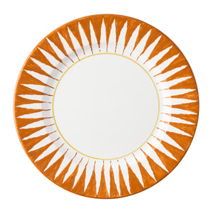 Peter Dunham + Hudson Grace Spice Orange Sunburst Dinner Plate