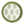Olive green and white salad plate with botanical motif, gold rim, and green sunburst edge