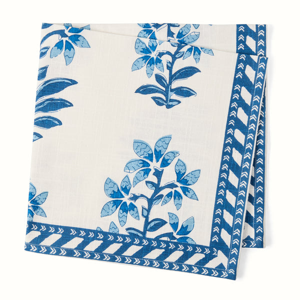 Peter Dunham + Hudson Grace Blue Shani Floral Printed Napkin