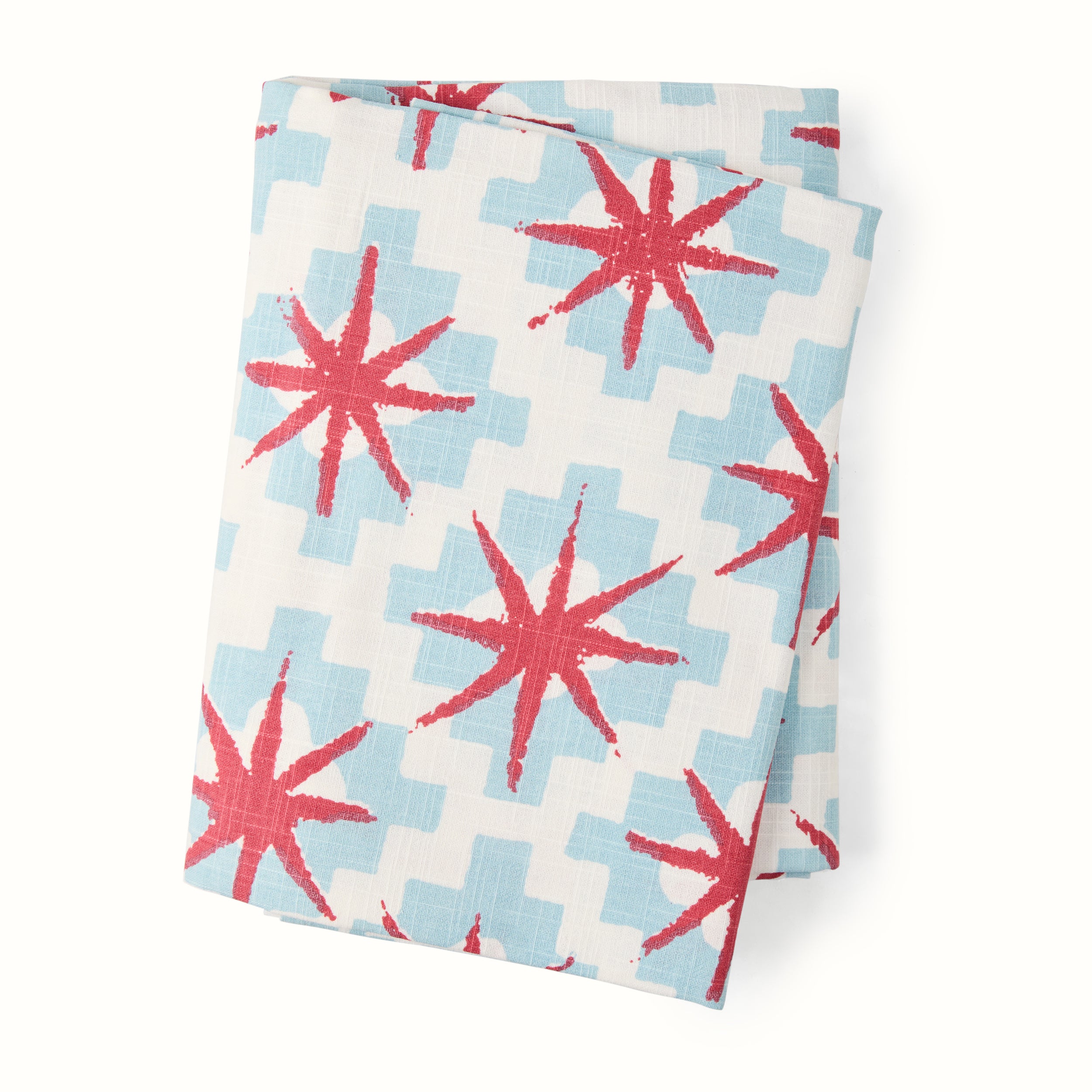 Peter Dunham + Hudson Grace Blue Starburst Printed Tablecloth