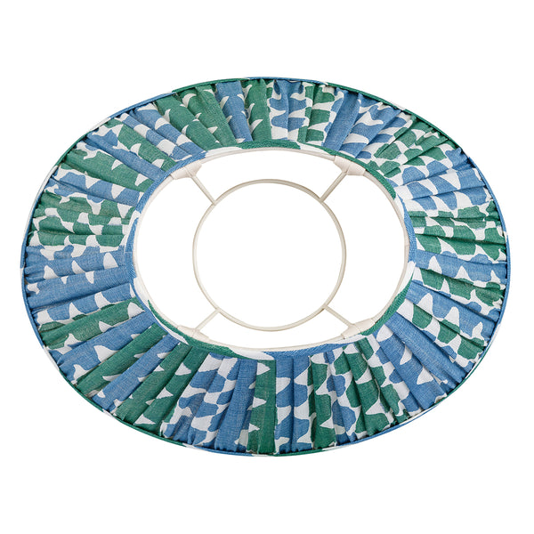 Fermoie Lampshade in Blue and Green Whittle