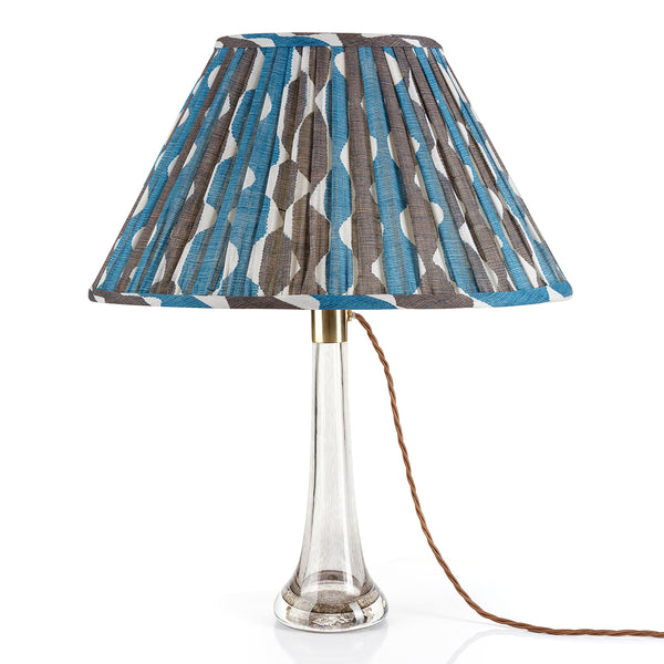 Fermoie Lampshade in Blue and Brown Whittle