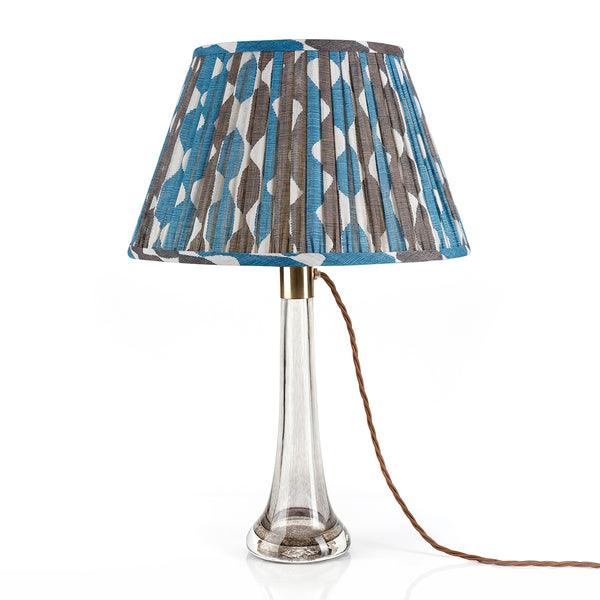 Fermoie Lampshade in Blue and Brown Whittle