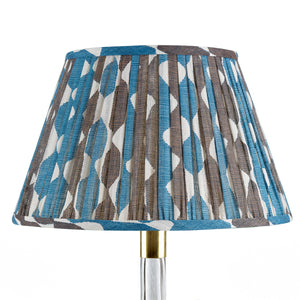 Fermoie Lampshade in Blue and Brown Whittle