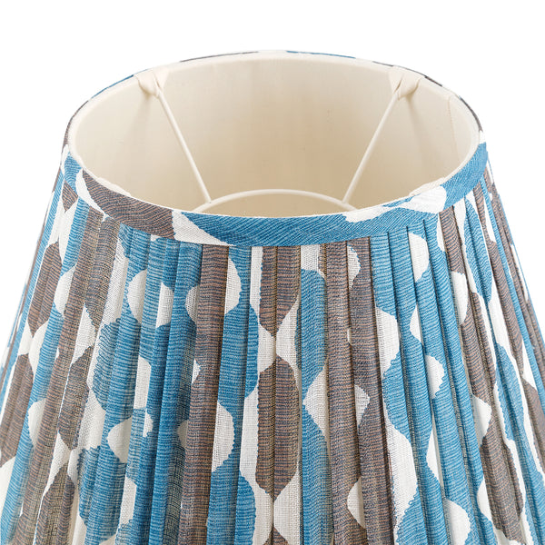 Fermoie Lampshade in Blue and Brown Whittle