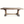Weathered wood farm table with chunky turned legs and wide rectangular tabletop