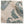Blue and green floral patterned pillow fabric swatch, neutral background