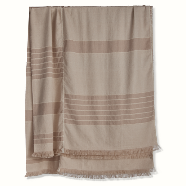 Manta in Sand Alpaca Bedcover and Throw