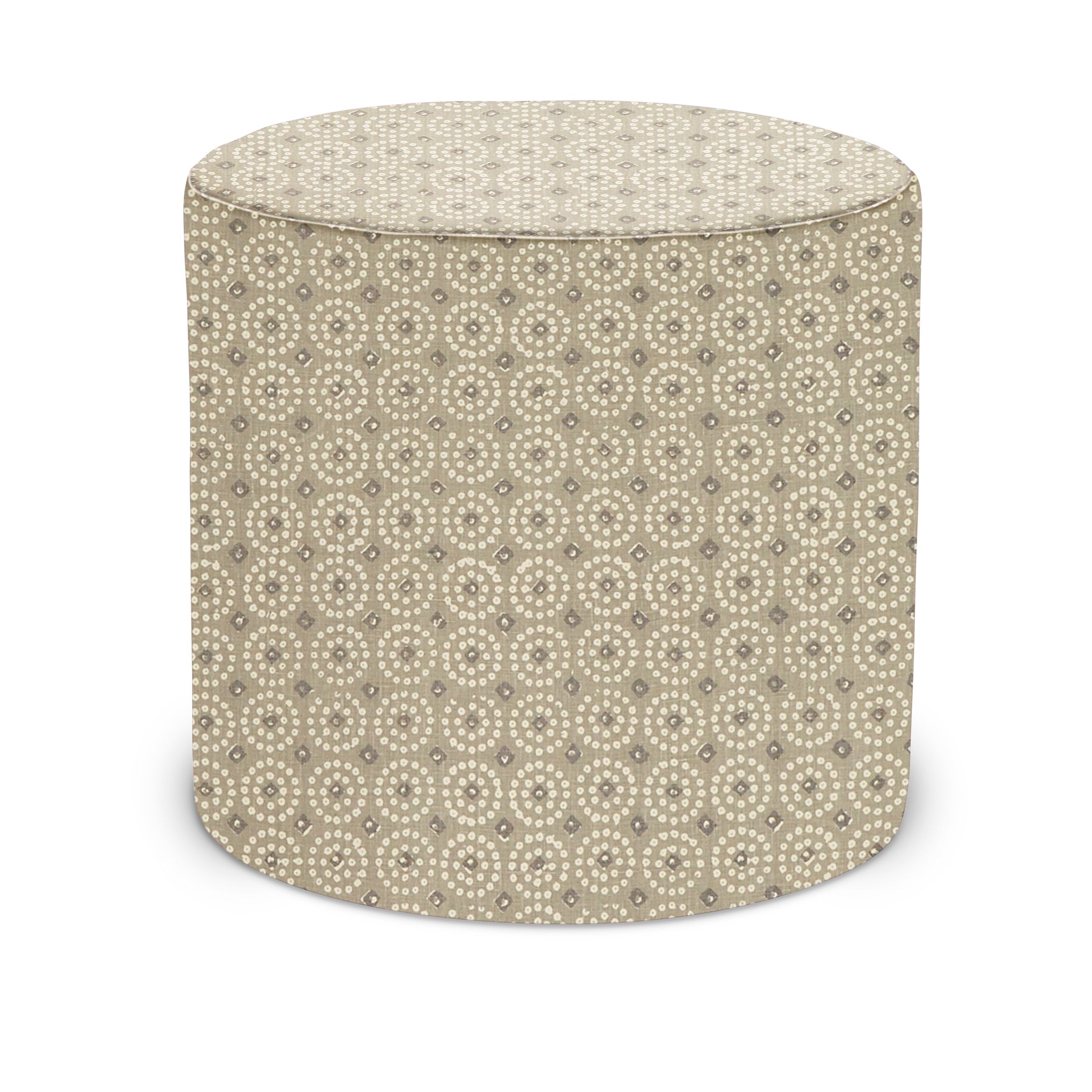 Indoor Pouf in Peter Dunham Textiles Sari in Ash